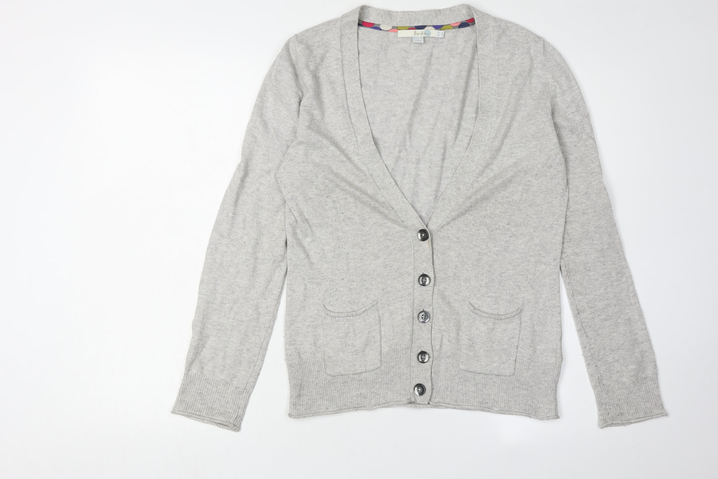 Boden Women's Grey Cardigan, Size 10, V-Neck