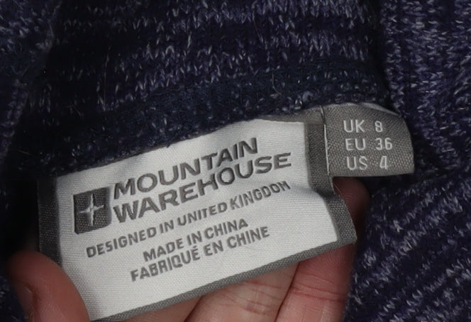 Mountain Warehouse Women's Blue Cowl Neck Sweatshirt Size 8