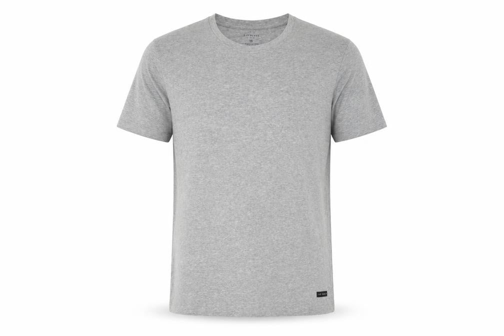 Front view of Ted Baker Men's Grey Crew Neck T-Shirt, size M