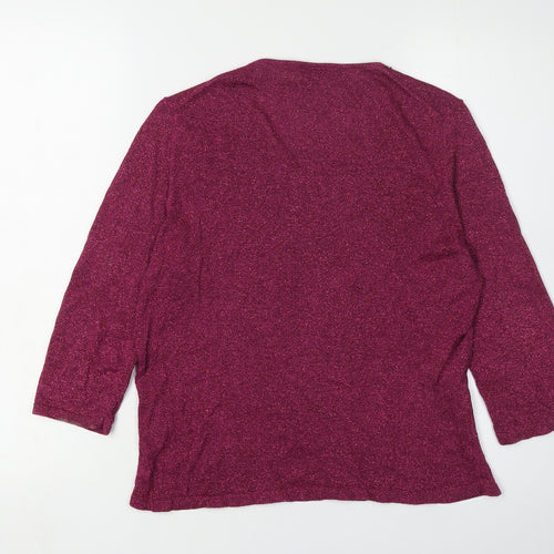 Eastex Women's Purple Beaded Pullover Jumper, Size 14