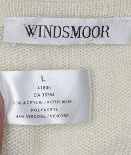 Windsmoor Women's Ivory Cardigan L V-Neck