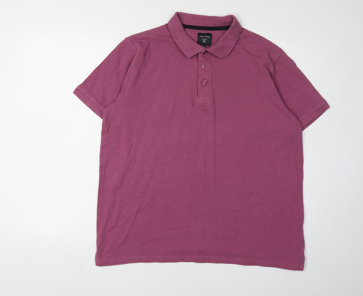 James Pringle Men's Purple Polo Shirt Size M