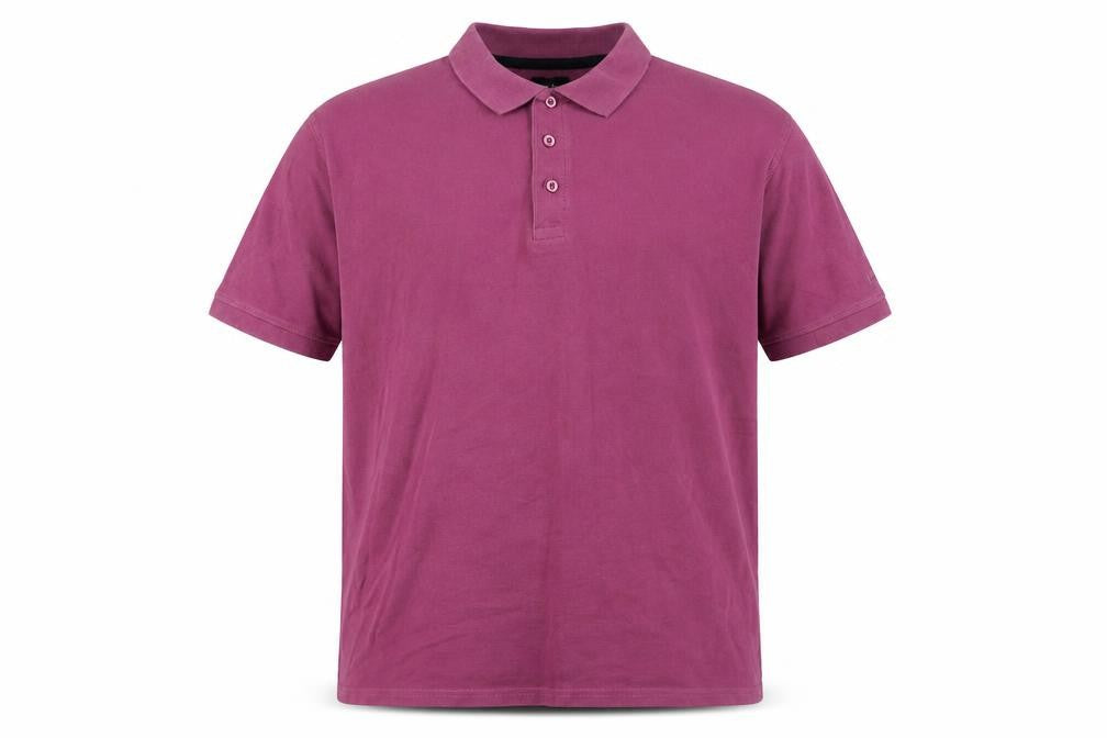 Front view of James Pringle Men's Purple Polo Shirt, size M