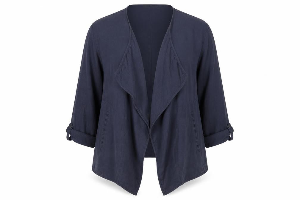 Front view of Laura Ashley Women's Blue Jacket UK 12