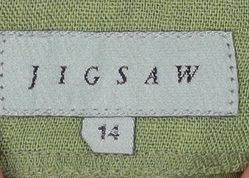 Jigsaw Women's Green A-Line Skirt Size 14