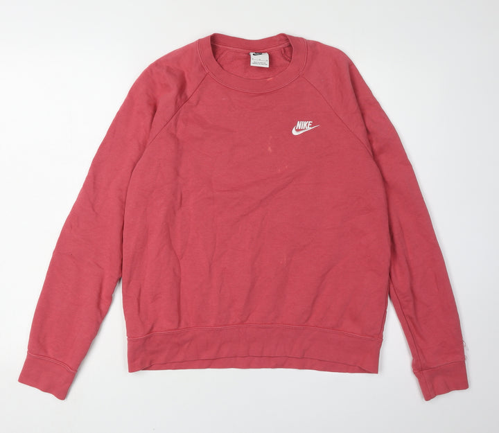 Nike Red Unisex Sweatshirt, M, Casual Logo Sportswear