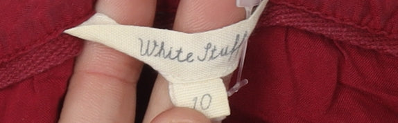 White Stuff Women's Red Floral Dress, Size 10, Viscose