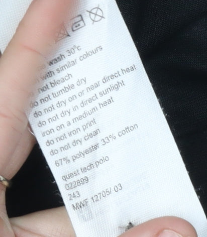 Mountain Warehouse Men's Black Polo M Quick Dry Active