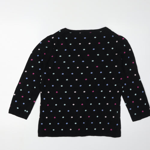 Jaeger Women's Black Polka Dot Pullover Jumper Size M