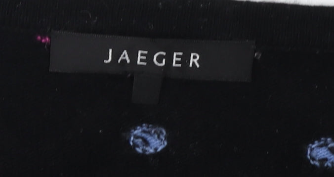 Jaeger Women's Black Polka Dot Pullover Jumper Size M