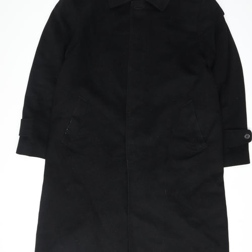 Donar Menswear Black Wool Yak Mid-Length Coat 22