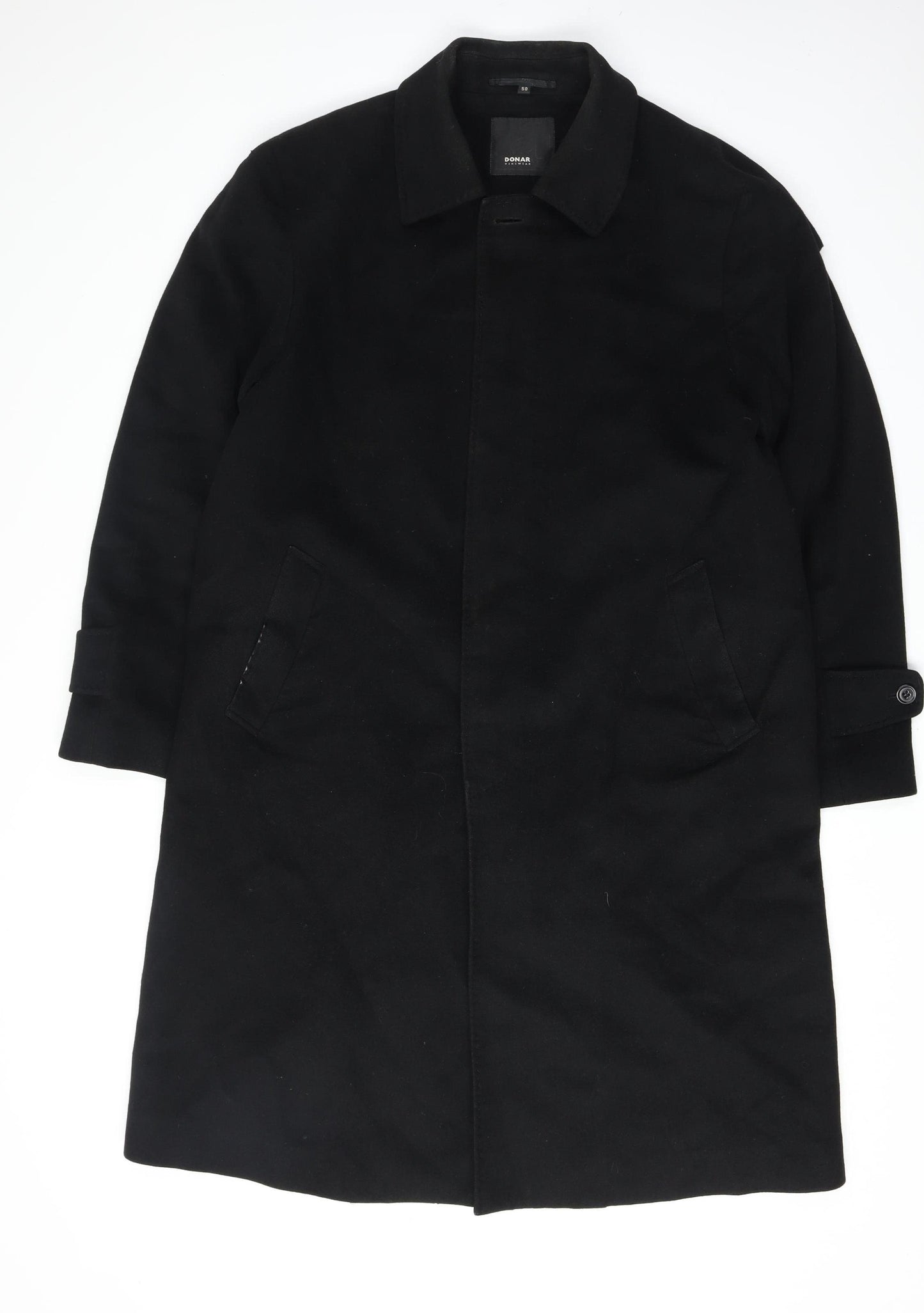 Donar Menswear Black Wool Yak Mid-Length Coat 22