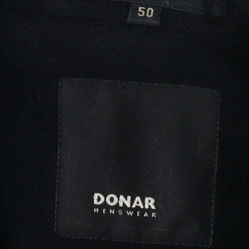 Donar Menswear Black Wool Yak Mid-Length Coat 22