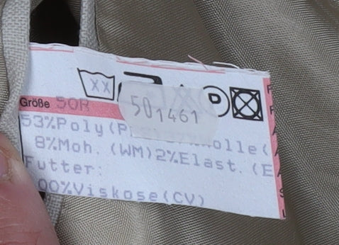 James Bell Men's Beige Blazer 50 Regular Fit