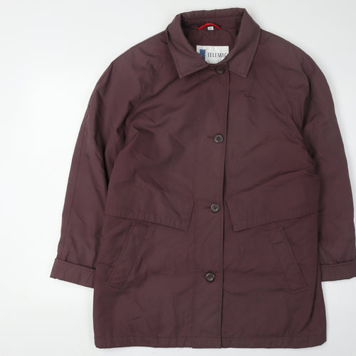 Telemac Women's Brown Mid-Length Overcoat Size 12