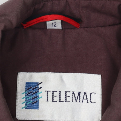 Telemac Women's Brown Mid-Length Overcoat Size 12