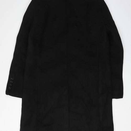 Benibos Black Unisex Long Wool Blend Coat L