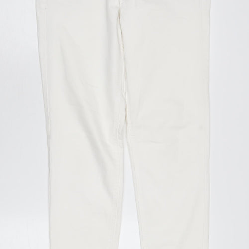 H&M Women's White Skinny Jeans Size 16, Comfortable Cotton Blend