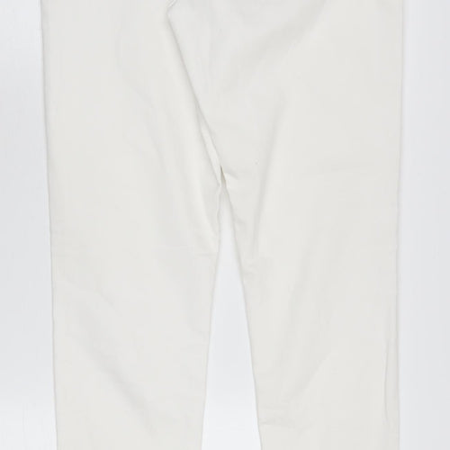 H&M Women's White Skinny Jeans Size 16, Comfortable Cotton Blend