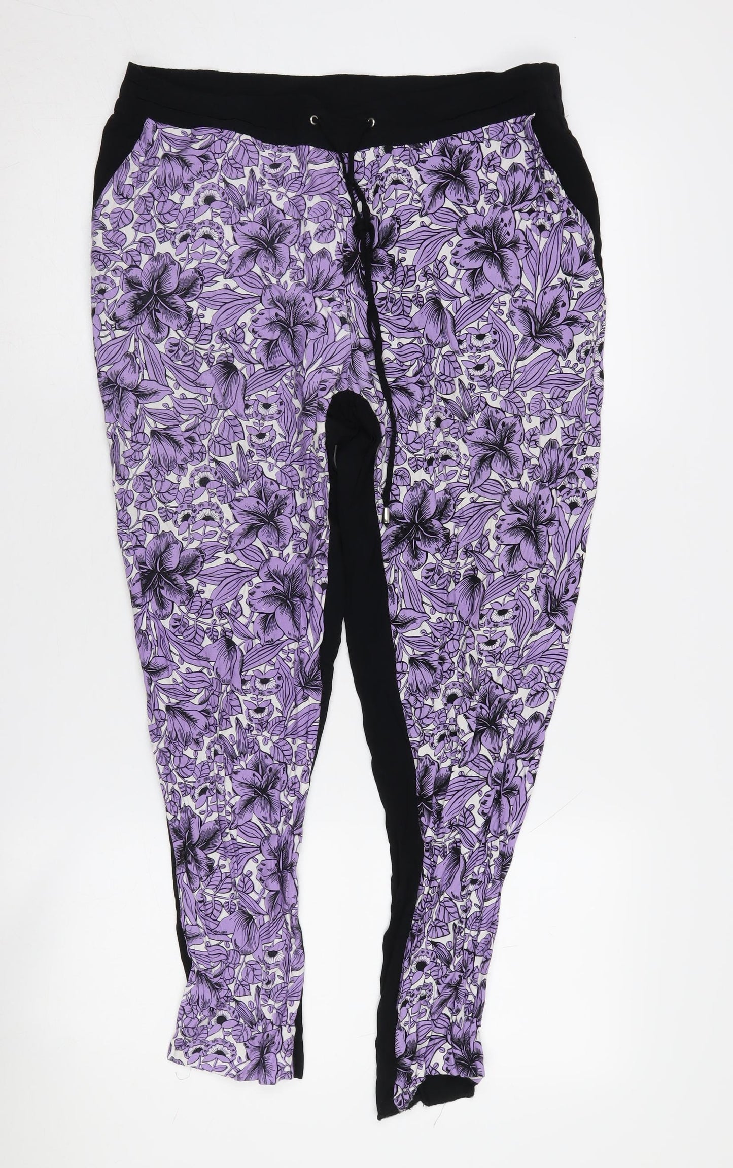 Oasis Women's Floral Jogger Trousers, Size 14