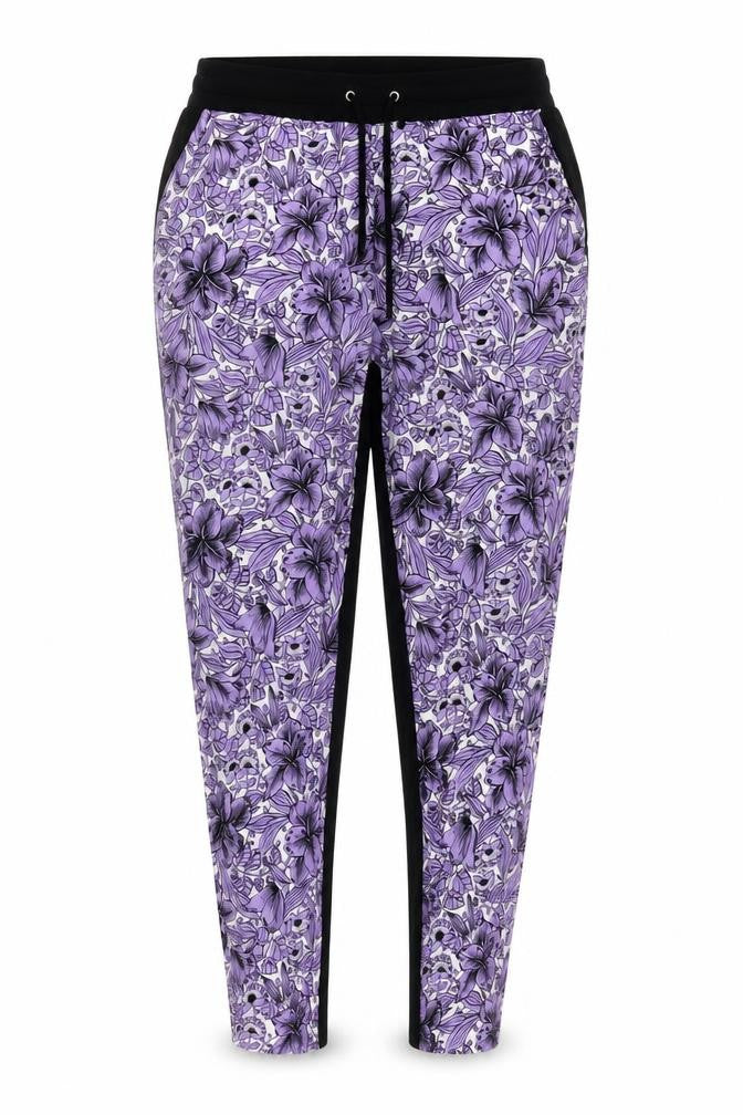 Front view of Oasis Women's Floral Jogger Trousers, size 14