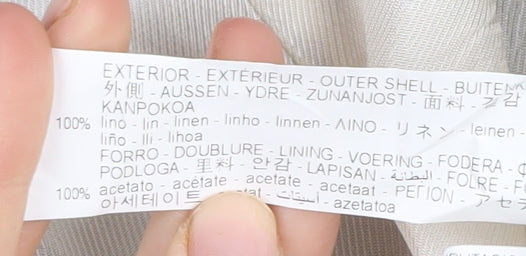 Zara Women's Black Linen Blazer Size 12