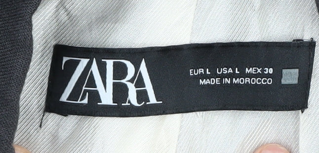Zara Women's Black Linen Blazer Size 12