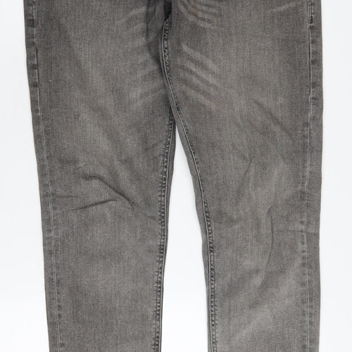 Jack & Jones Men's Grey Skinny Jeans, Size 32, Stylish Stretch