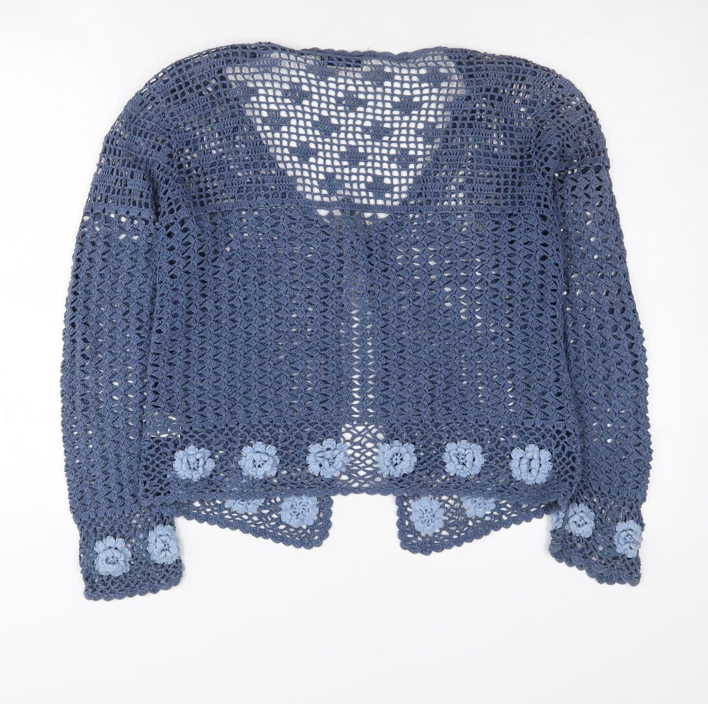 Dorothy Perkins Women's Blue Crochet Cardigan M
