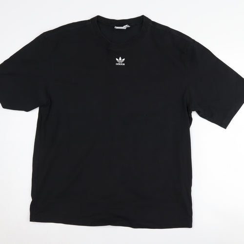 Adidas Unisex Black T-Shirt Size 10 Casual Sportswear