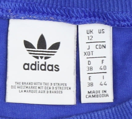 Adidas Women's Blue Crew Neck T-Shirt Size 12