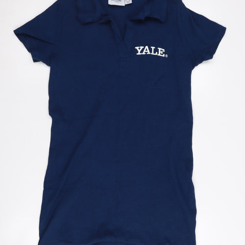 Yale University Women's Blue Polo Shirt L