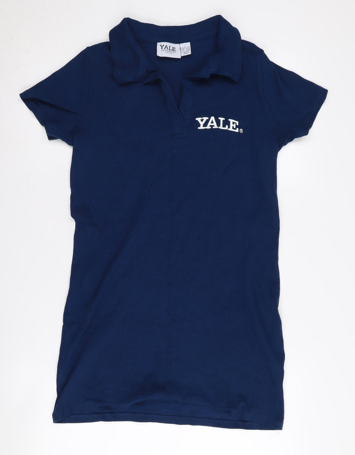 Yale University Women's Blue Polo Shirt L