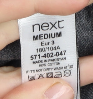 Next Men's Grey Cotton Polo Shirt M