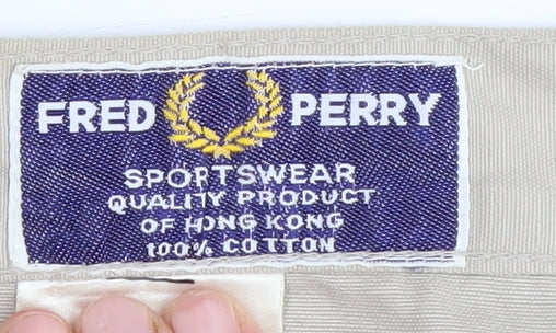 Fred Perry Unisex Beige Cargo Shorts Size 36