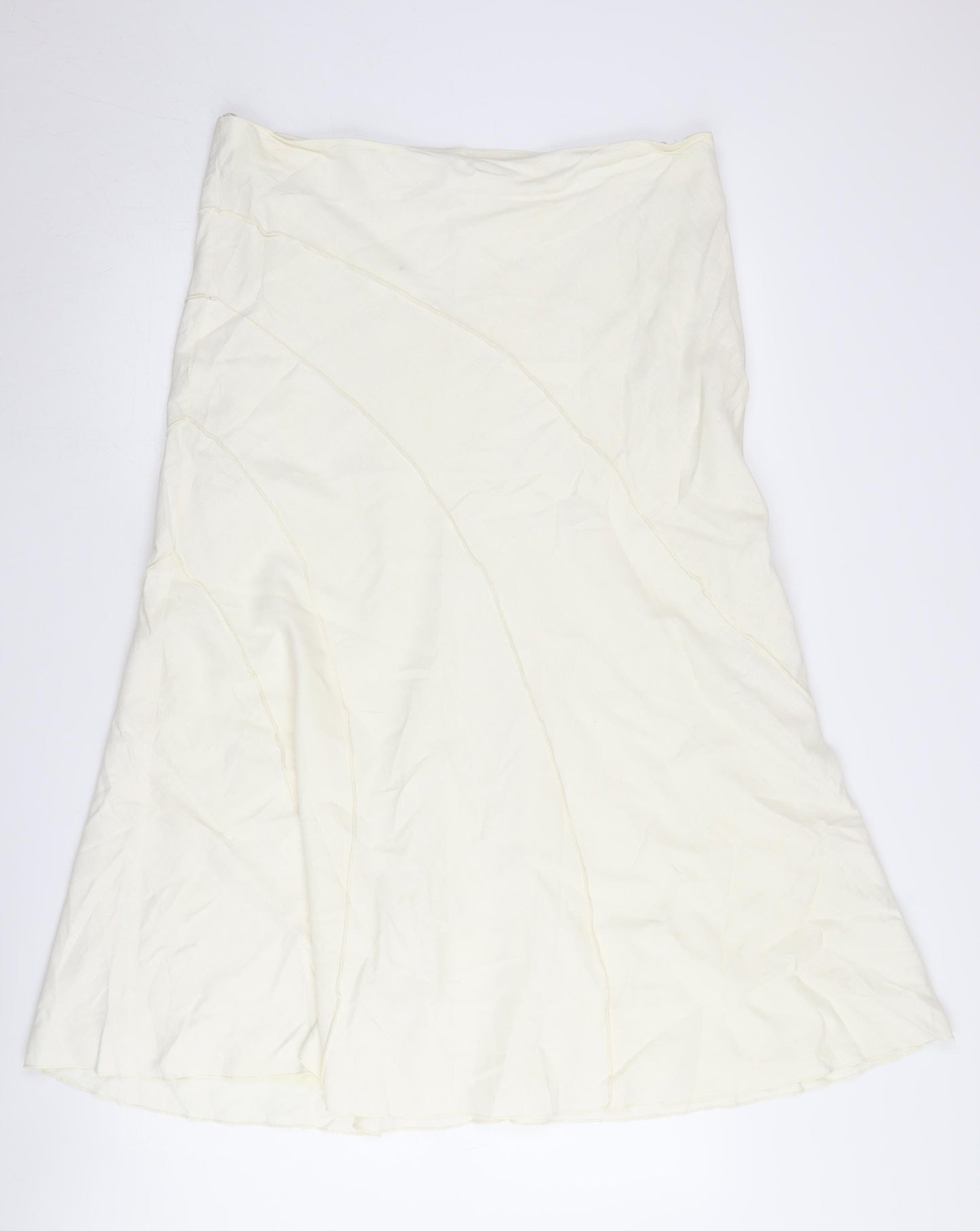BHS Women's Ivory A-Line Skirt Size 16