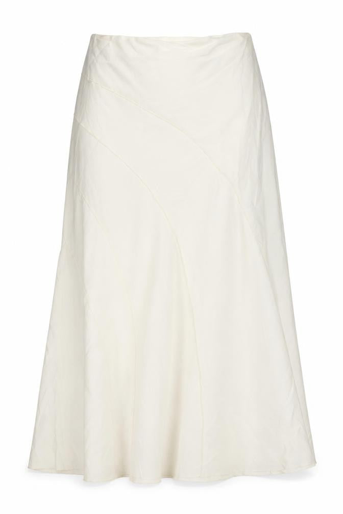 Front view of BHS Women's Ivory A-Line Skirt, size 16