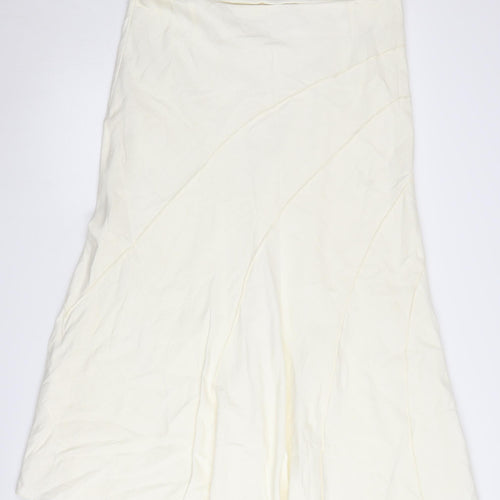 BHS Women's Ivory A-Line Skirt Size 16