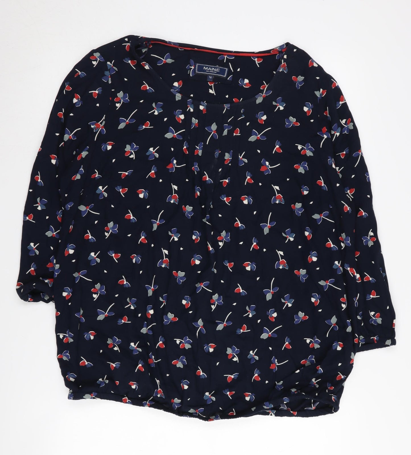 Maine New England Women's Floral Tunic Blouse, Size 16
