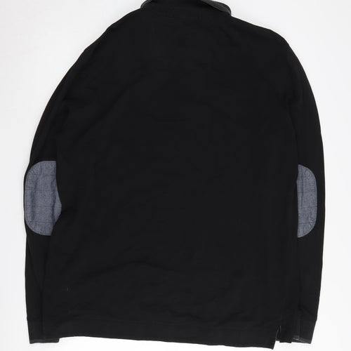 Hugo Boss Men's Black XXL Long Sleeve Polo Shirt