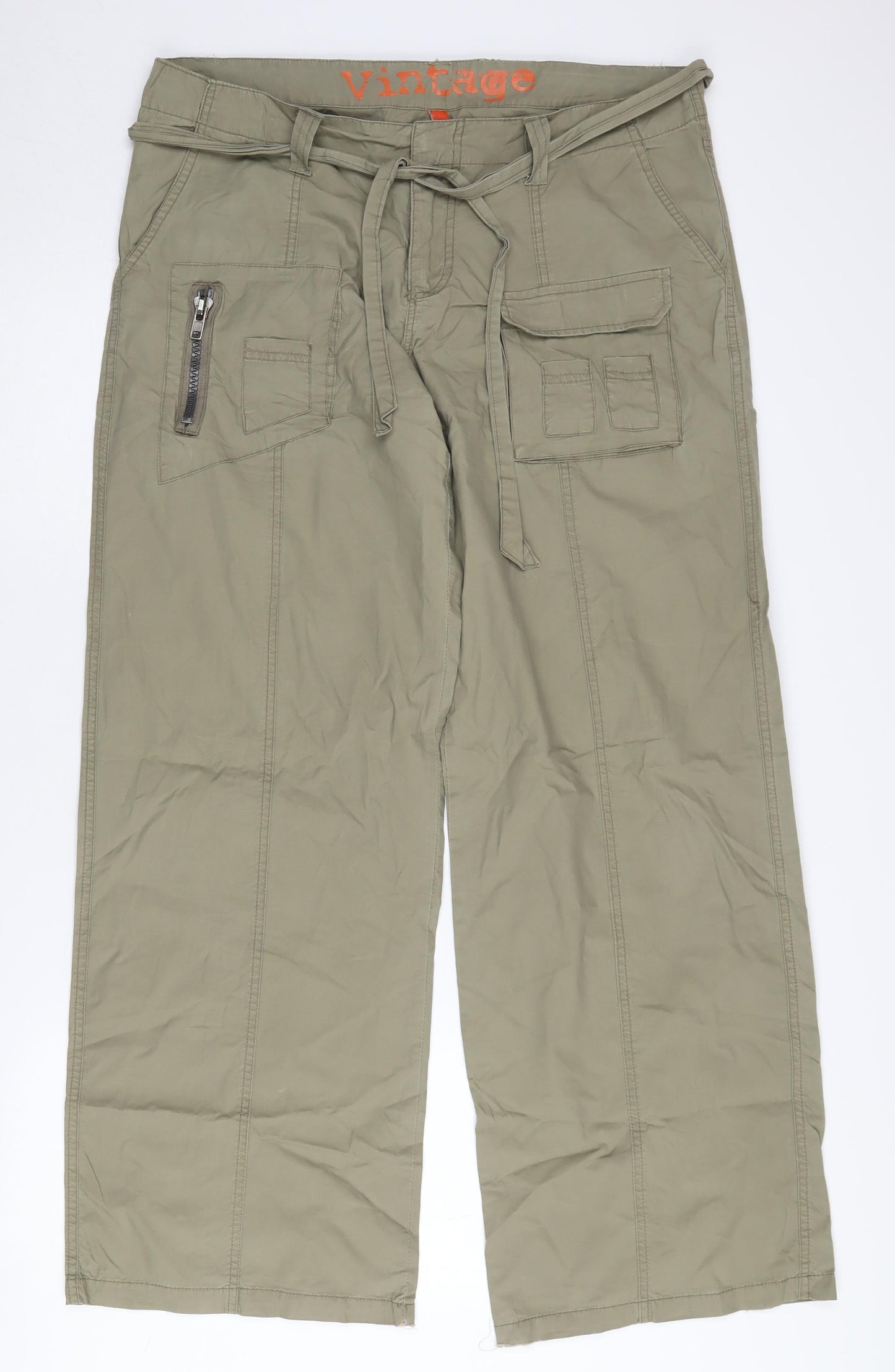 Dunnes Stores Women's Green Cargo Trousers Size 14