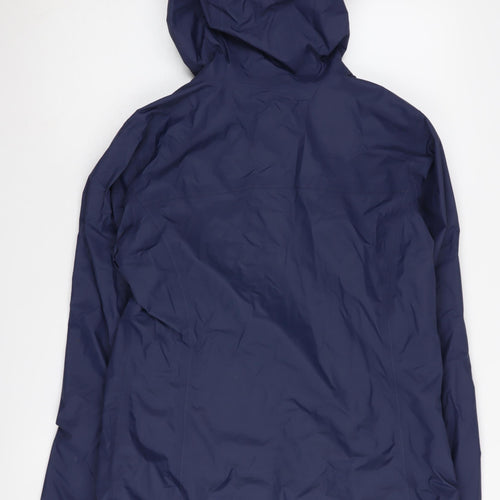 Columbia Women's Blue Hooded Rain Jacket, Size M