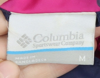 Columbia Women's Blue Hooded Rain Jacket, Size M