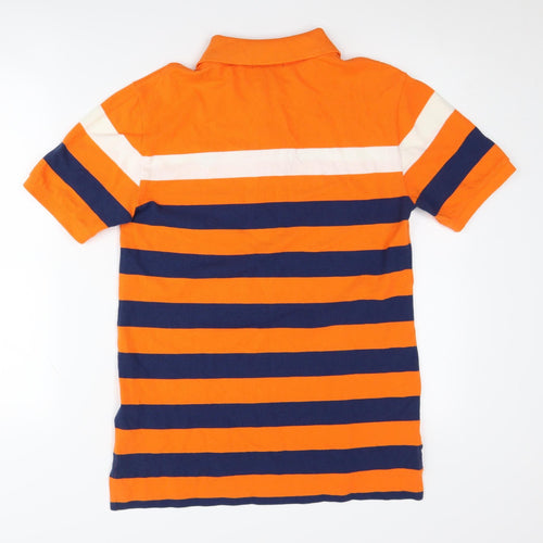 Polo Ralph Lauren Orange Striped Polo Shirt, L, Unisex