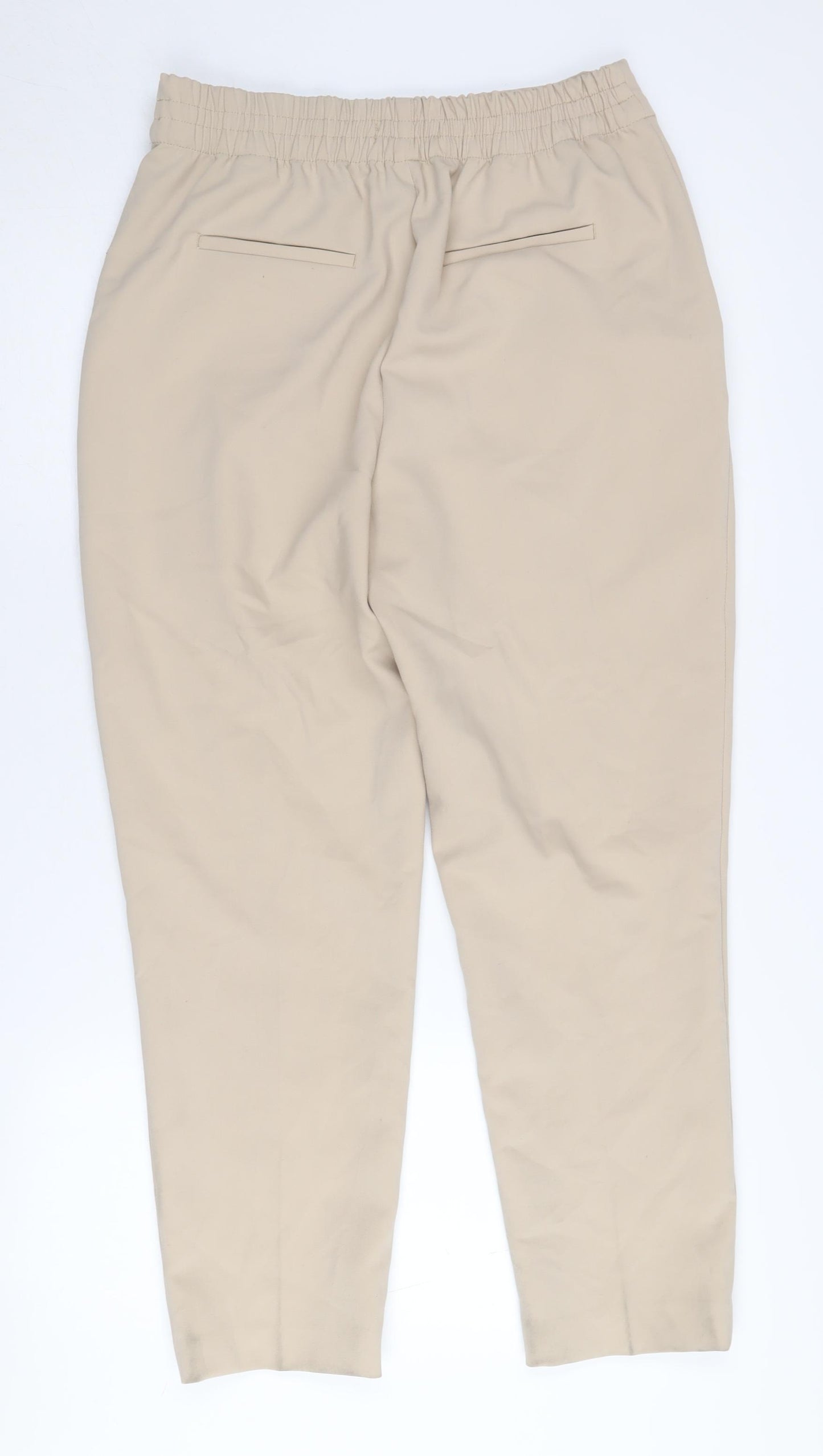 Zara Women's Beige Trousers M with Button Accents