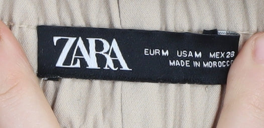 Zara Women's Beige Trousers M with Button Accents