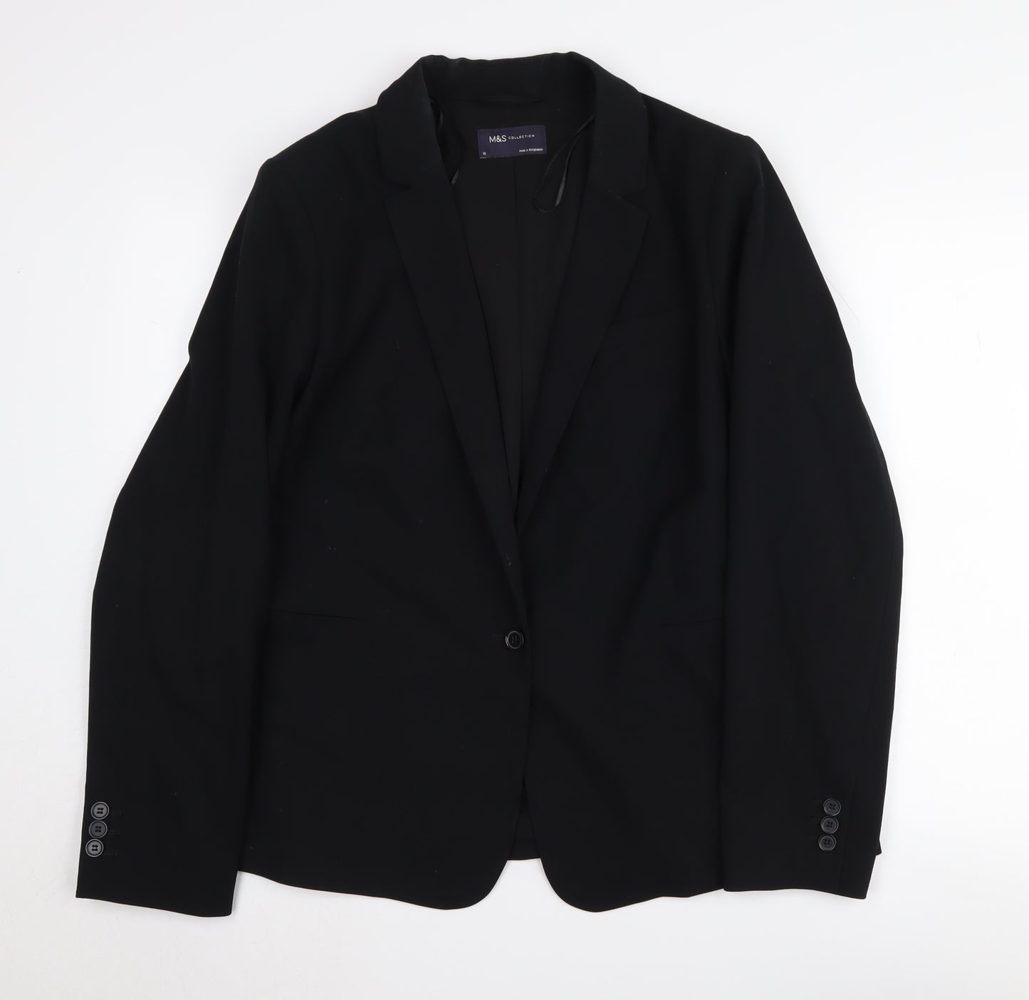 Marks and Spencer Women's Black Suit Jacket Size 16