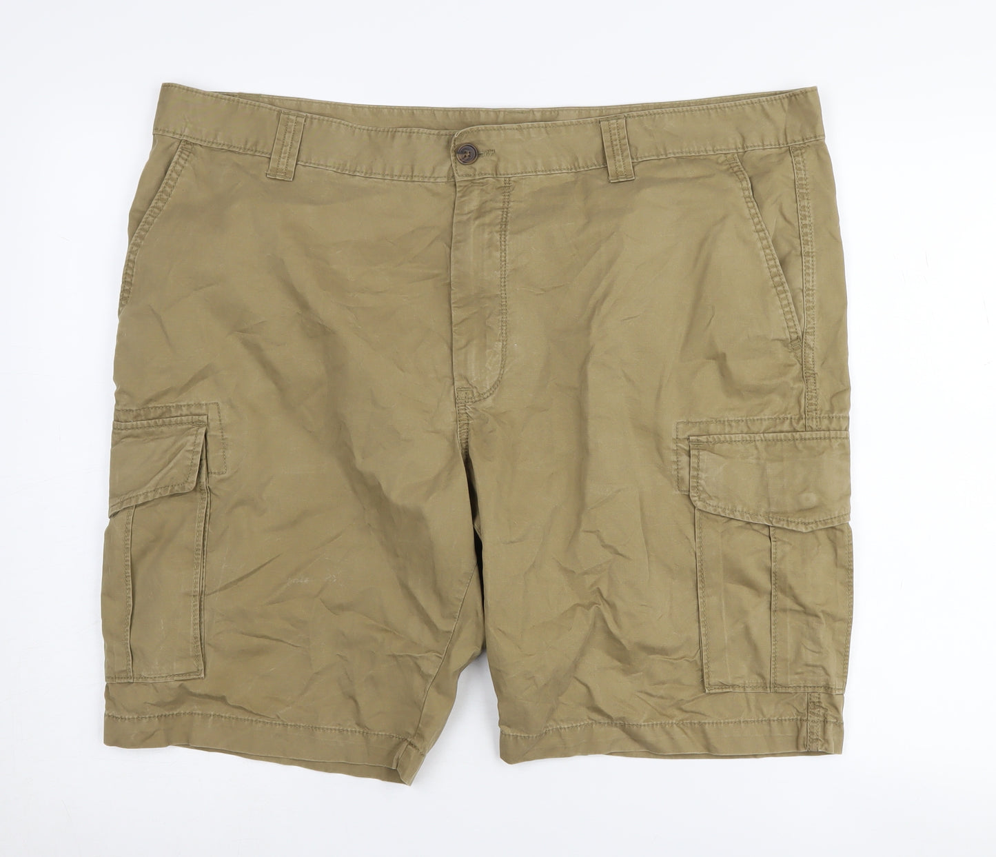 Marks and Spencer Men's Beige Cargo Shorts, Size 42