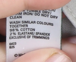 Marks and Spencer Men's Beige Chino Shorts 42 in Flat Front