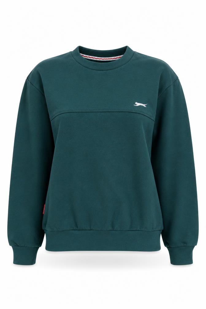 Front view of Slazenger Women's Green XS Pullover Sweatshirt